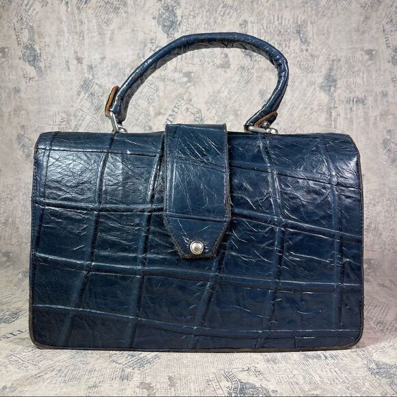 Jeanne Bernard Vintage 60’s Crocodile / Alligator Handbag - Picture 4 of 13